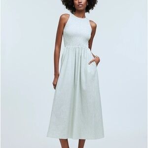 Madewell The Petite Melody Smocked Midi Dress